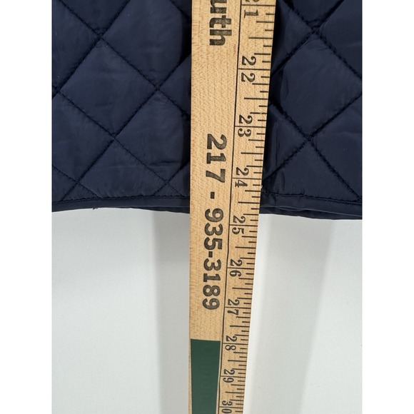 NEW LAUREN RALPH LAUREN Size M Women's Vest Navy Quilted Corduroy Collar $160 - Picture 5 of 9